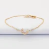 New HappyBulle Bracelet chaîne lune scintillante plaqué or - x Capucine