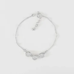 Best HappyBulle Bracelet chaîne Maman pastilles estampillées "Mom" argent Argent rhodié 925