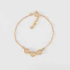HappyBulle Bracelet chaîne Maman pastilles estampillées 