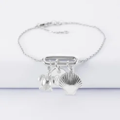 Discount HappyBulle Bracelet chaîne ovale ouvert personnalisé médaille gravée argent 10 mm et breloque(s) summer - à composer Argent rhodié 925
