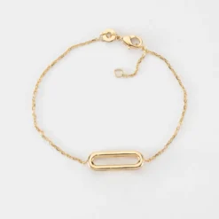 Online HappyBulle Bracelet chaîne ovale ouvert plaqué or Plaqué or 18k