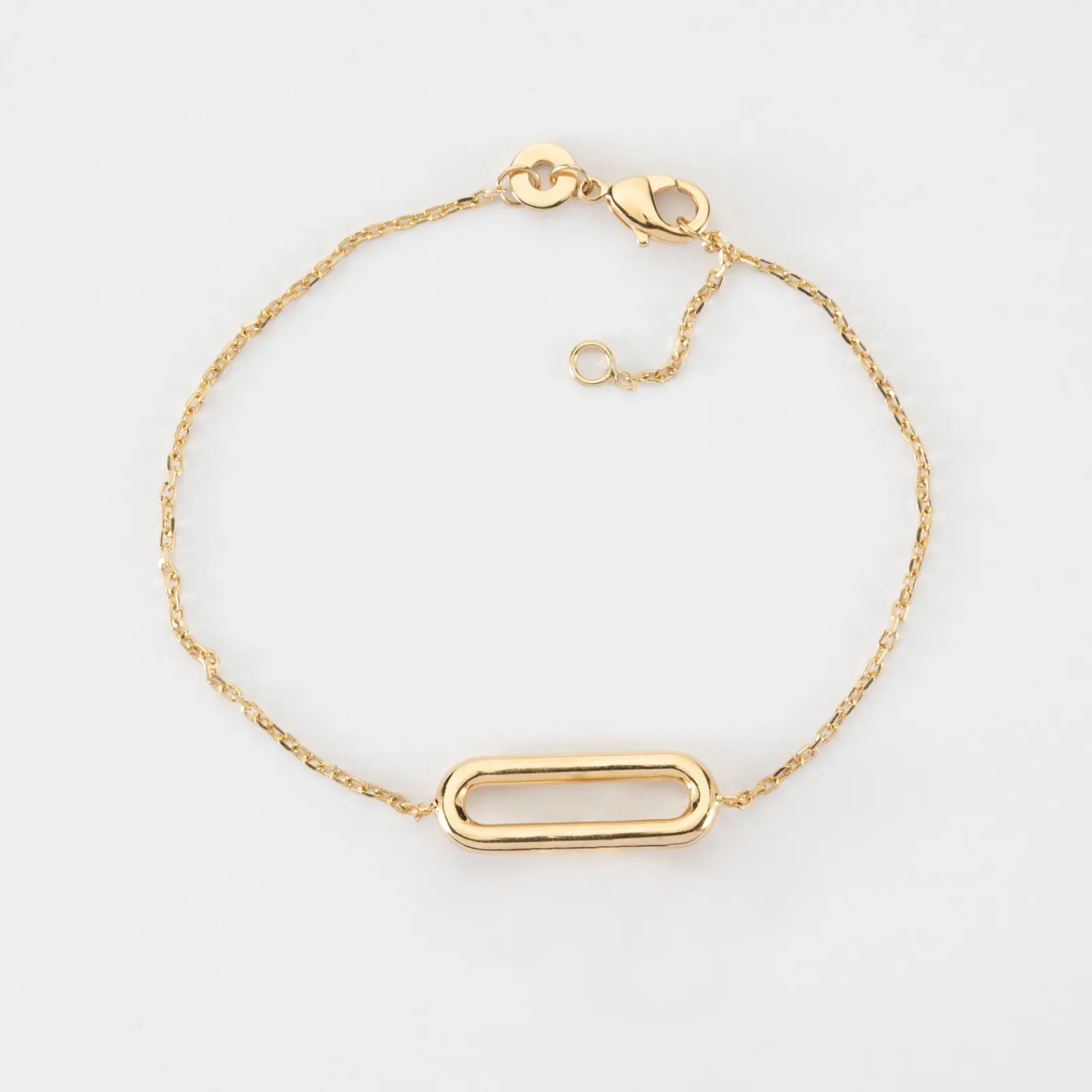 Online HappyBulle Bracelet chaîne ovale ouvert plaqué or Plaqué or 18k
