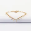 New HappyBulle Bracelet chaîne pampilles plaqué or