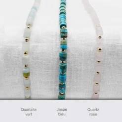 Discount HappyBulle Bracelet chaîne perles personnalisé médaille gravée plaqué or ronde 15 mm