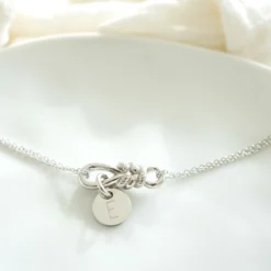 Sale HappyBulle Bracelet chaîne personnalisé "Le lien" et médaille gravée argent 10 mm - x Lilylovesfashion Argent rhodié 925