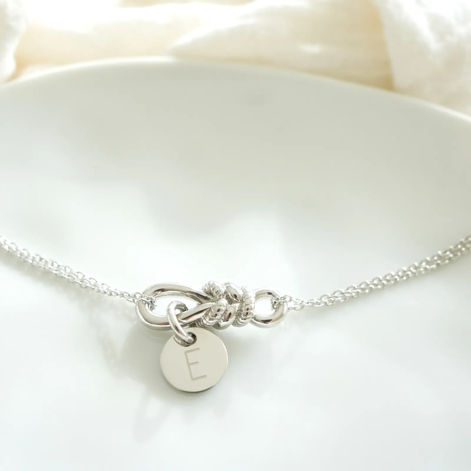 Sale HappyBulle Bracelet chaîne personnalisé "Le lien" et médaille gravée argent 10 mm - x Lilylovesfashion Argent rhodié 925