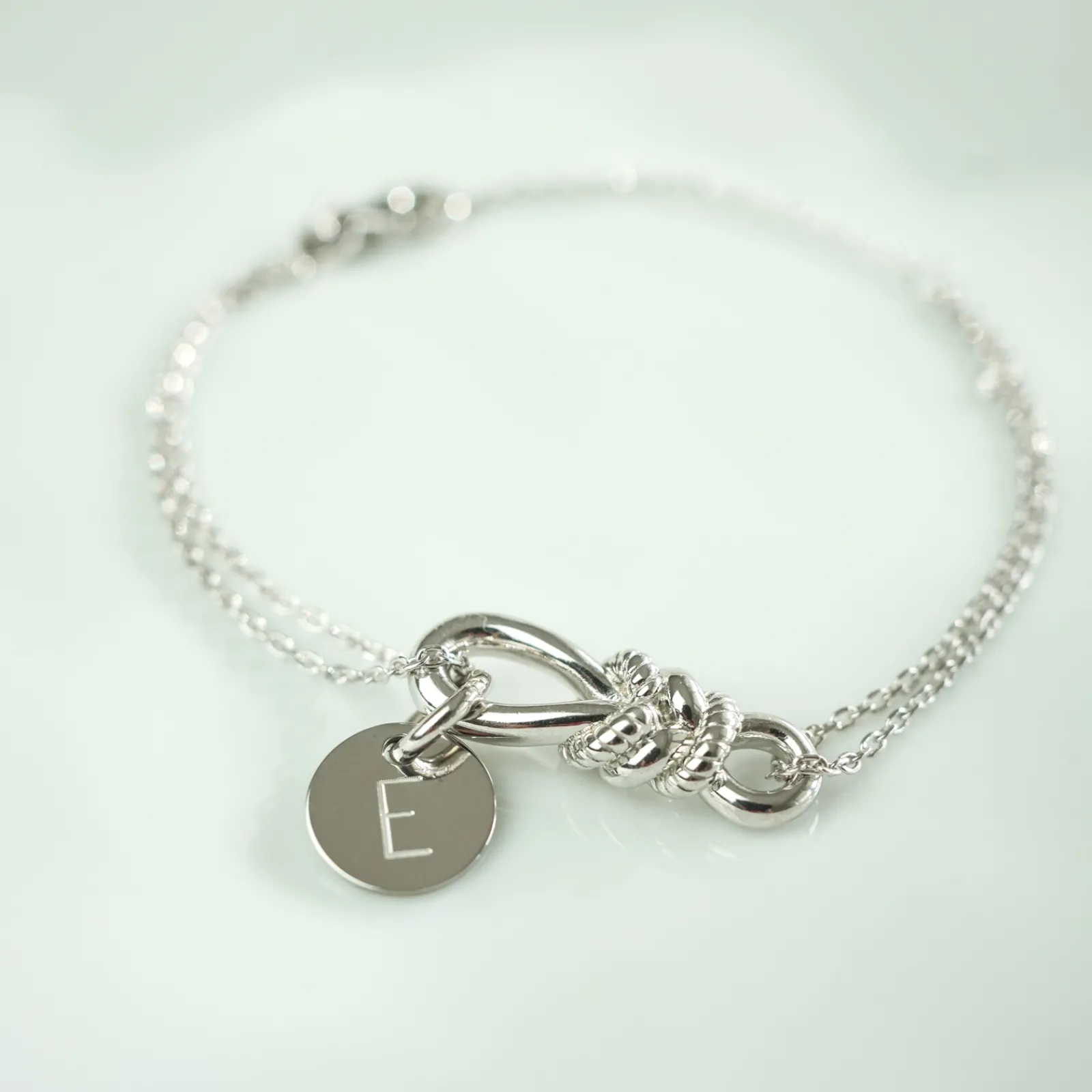 Sale HappyBulle Bracelet chaîne personnalisé "Le lien" et médaille gravée argent 10 mm - x Lilylovesfashion Argent rhodié 925