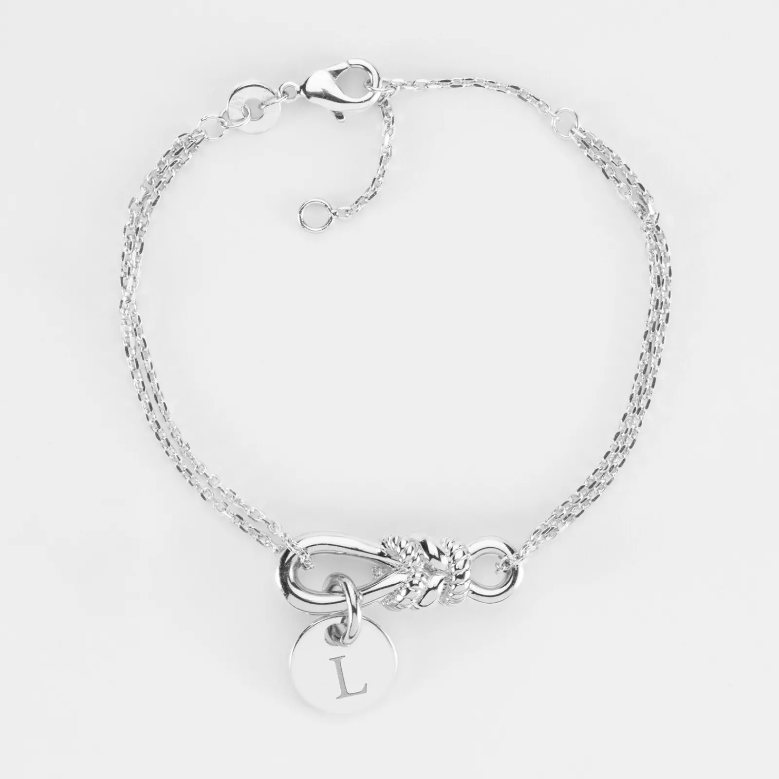 Sale HappyBulle Bracelet chaîne personnalisé "Le lien" et médaille gravée argent 10 mm - x Lilylovesfashion Argent rhodié 925