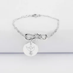 Discount HappyBulle Bracelet chaîne personnalisé "Le lien" et médaille gravée argent 15 mm - x Lilylovesfashion Argent rhodié 925