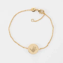 Discount HappyBulle Bracelet chaîne personnalisé médaille gravée plaqué or initiale soleil 12 mm Email noir