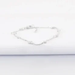 Clearance HappyBulle Bracelet chaîne scintillant argent Argent rhodié 925
