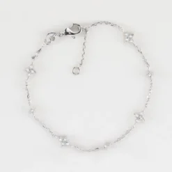 Clearance HappyBulle Bracelet chaîne scintillant argent Argent rhodié 925