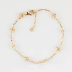 Online HappyBulle Bracelet chaîne scintillant plaqué or Plaqué or 18k