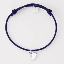 Clearance HappyBulle Bracelet coeur email argent 10 mm Argent rhodié 925