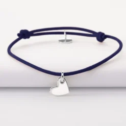Clearance HappyBulle Bracelet coeur email argent 10 mm Argent rhodié 925