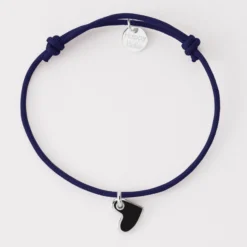Clearance HappyBulle Bracelet coeur email argent 10 mm Argent rhodié 925