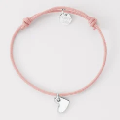 Clearance HappyBulle Bracelet coeur email argent 10 mm Argent rhodié 925