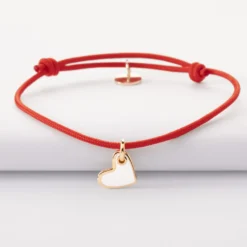 New HappyBulle Bracelet coeur email plaqué or 10 mm Plaqué or 18k