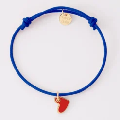 New HappyBulle Bracelet coeur email plaqué or 10 mm Plaqué or 18k