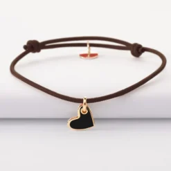 New HappyBulle Bracelet coeur email plaqué or 10 mm Plaqué or 18k