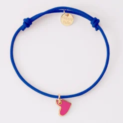 New HappyBulle Bracelet coeur email plaqué or 10 mm Plaqué or 18k