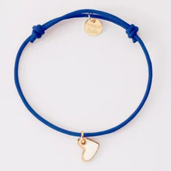 New HappyBulle Bracelet coeur email plaqué or 10 mm Plaqué or 18k