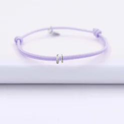 Sale HappyBulle Bracelet cordon double personnalisé collection Chapitre argent - à composer Argent rhodié 925