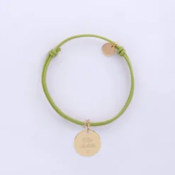 HappyBulle Bracelet cordon double personnalisé collection Chapitre plaqué or - à composer Plaqué or 18k