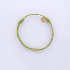 HappyBulle Bracelet cordon double personnalisé collection Chapitre plaqué or - à composer Plaqué or 18k