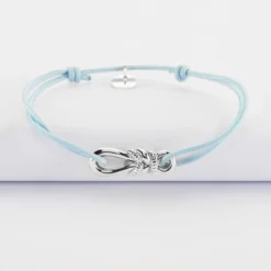 Sale HappyBulle Bracelet cordon "Le lien" argent - x Lilylovesfashion Argent rhodié 925