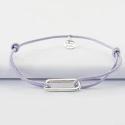 Best HappyBulle Bracelet cordon maillon argent 20x7 mm Argent rhodié 925