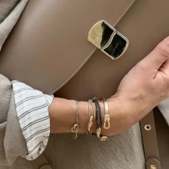 Discount HappyBulle Bracelet cordon pailleté "Le lien" plaqué or - x Lilylovesfashion Plaqué or 18k