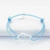 HappyBulle Bracelet d'identification enfant médaille gravée acrylique nuage 2 trous 20x14 mm