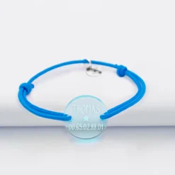 Best HappyBulle Bracelet d'identification enfant médaille gravée acrylique fluo 2 trous 17 mm Bleu