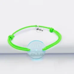 Best HappyBulle Bracelet d'identification enfant médaille gravée acrylique fluo 2 trous 17 mm Bleu