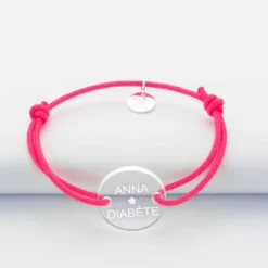 Hot HappyBulle Bracelet d'identification enfant médaille gravée acrylique 2 trous 17 mm Transparent