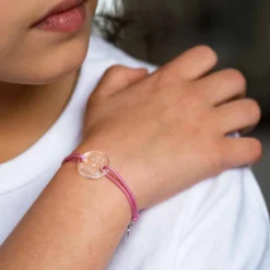 Hot HappyBulle Bracelet d'identification enfant médaille gravée acrylique 2 trous 17 mm Transparent