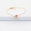 Clearance HappyBulle Bracelet enfant chaîne coeur émail rouge plaqué or