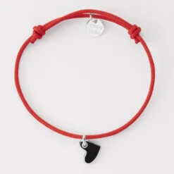 Discount HappyBulle Bracelet enfant coeur email argent 10 mm Argent rhodié 925