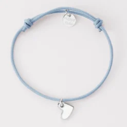 Discount HappyBulle Bracelet enfant coeur email argent 10 mm Argent rhodié 925
