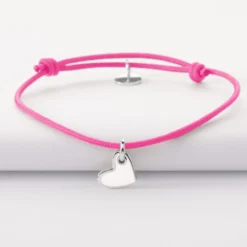 Discount HappyBulle Bracelet enfant coeur email argent 10 mm Argent rhodié 925