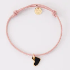 Online HappyBulle Bracelet enfant coeur email plaqué or 10 mm Plaqué or 18k