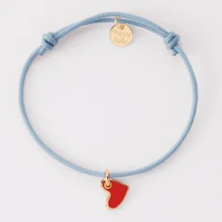 Online HappyBulle Bracelet enfant coeur email plaqué or 10 mm Plaqué or 18k