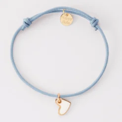 Online HappyBulle Bracelet enfant coeur email plaqué or 10 mm Plaqué or 18k