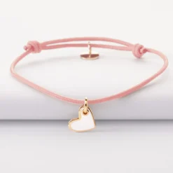 Online HappyBulle Bracelet enfant coeur email plaqué or 10 mm Plaqué or 18k