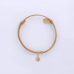 Best HappyBulle Bracelet enfant cordon double personnalisé collection Chapitre plaqué or - à composer Plaqué or 18k