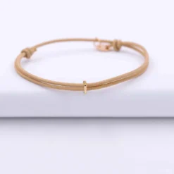 Best HappyBulle Bracelet enfant cordon double personnalisé collection Chapitre plaqué or - à composer Plaqué or 18k