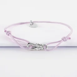 HappyBulle Bracelet enfant cordon "Le lien" argent - x Lilylovesfashion Argent rhodié 925