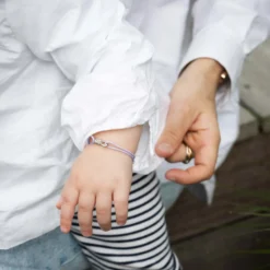 HappyBulle Bracelet enfant cordon "Le lien" argent - x Lilylovesfashion Argent rhodié 925