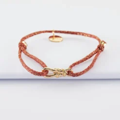 Discount HappyBulle Bracelet enfant cordon pailleté "Le lien" plaqué or - x Lilylovesfashion Plaqué or 18k